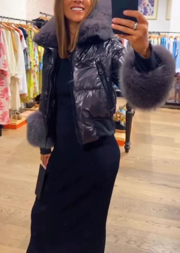 [Copy]Two - Way Wear Puffer Coat with Furry Hood