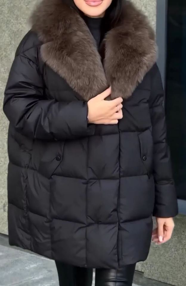 [Copy]Burgundy Long Puffer Coat with Hood