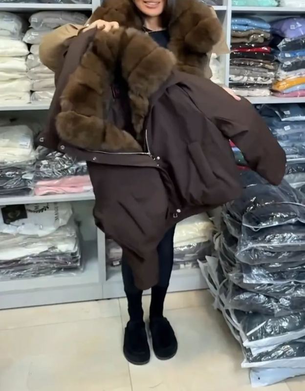 [Copy]Light Blue Short Puffer Coat with Hood