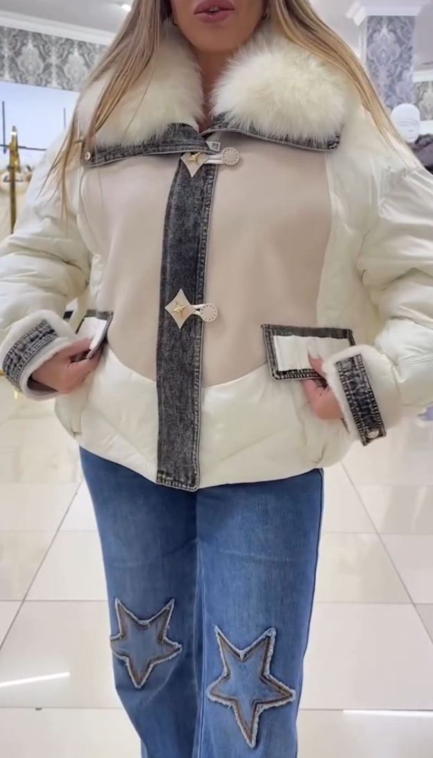 [Copy]Reversible Black Faux Leather & Camel Faux Fur Oversized Puffer Jacket