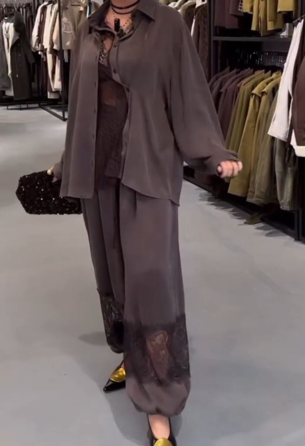 [Copy]Terracotta Linen Two-Piece Set: Button-Up Shirt + Wide Leg Pants