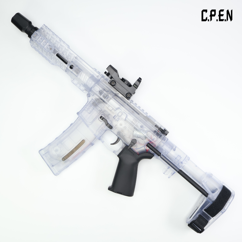 Transparent SLR Gel Blaster Telescopic stock Safety toy gun