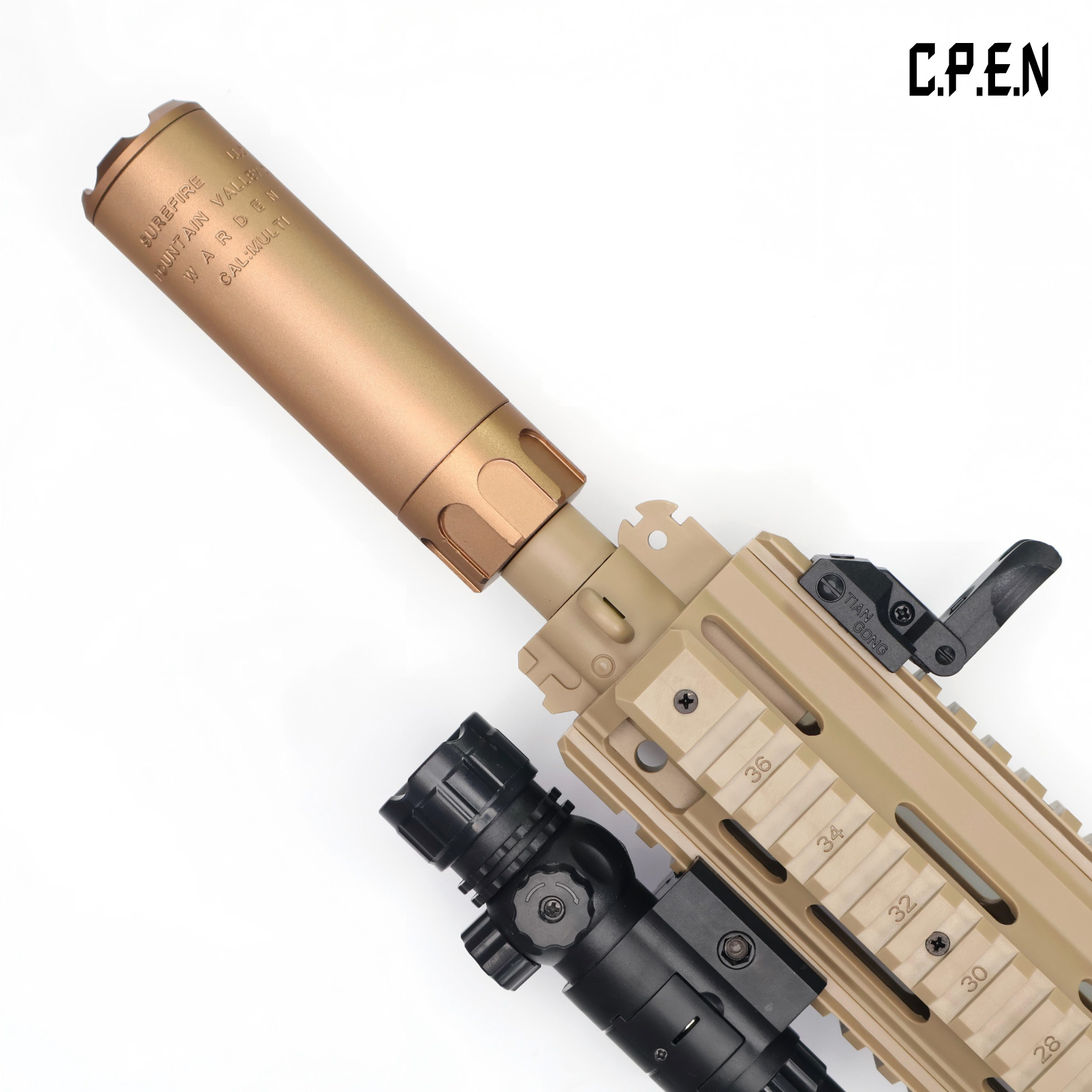 14mm CCW Metal Multi‑Color Light‑Up Flash Hider, Simulated Muzzle Flash Effect