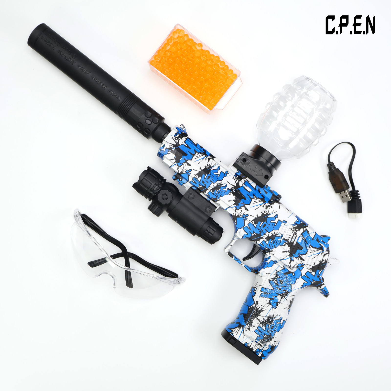 7.4V Desert Eagle Painted Gel Blaster - Safe Toy Gun