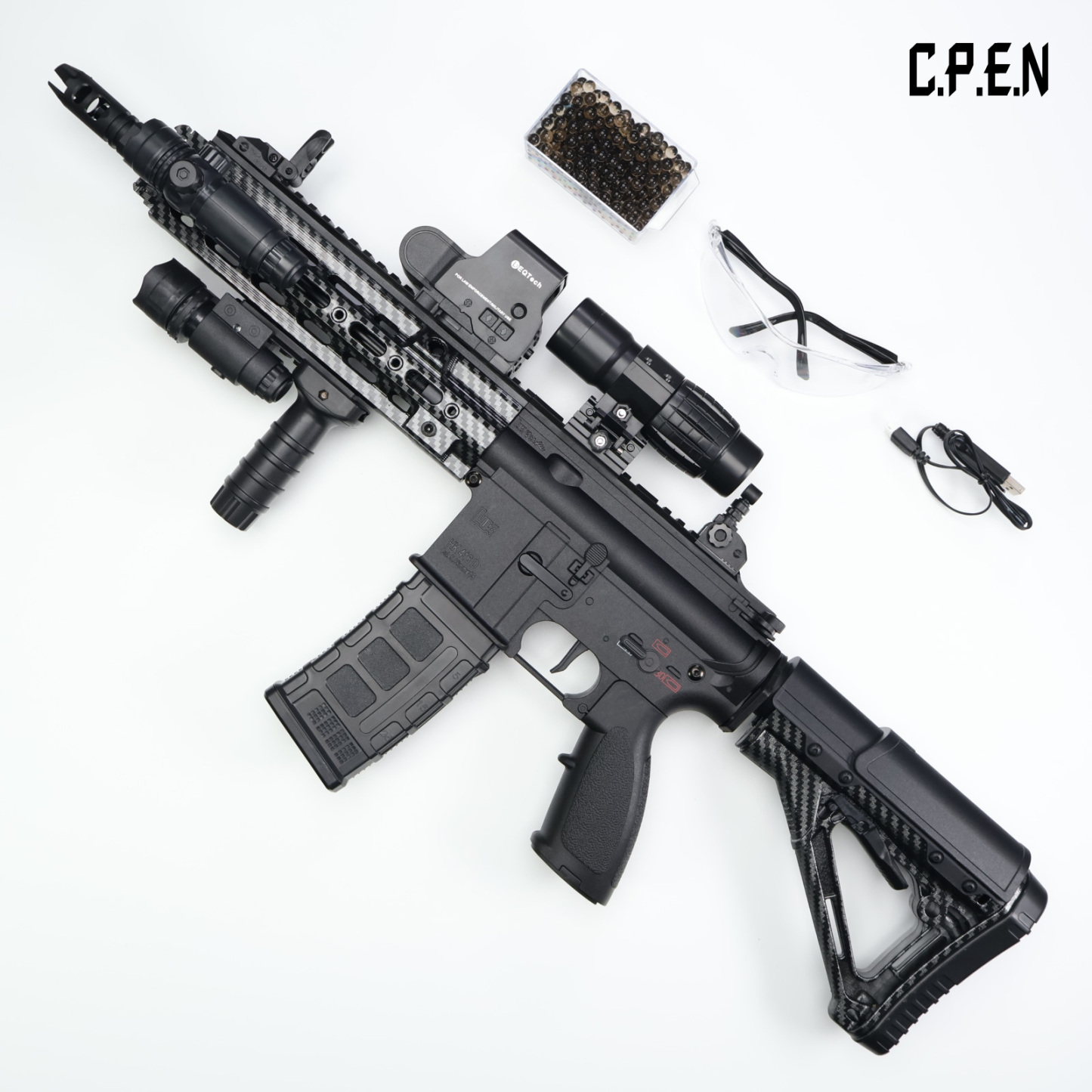 Cbrbon Flber HK416D-SMR Gel Blaster Safety toy gun