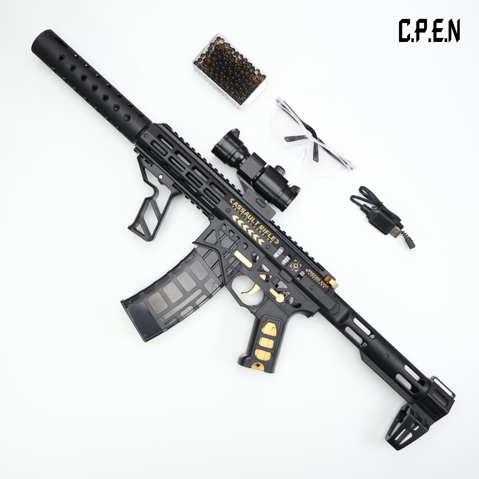 Gold Embellished MK1 Gel Blaster Safety toy gun