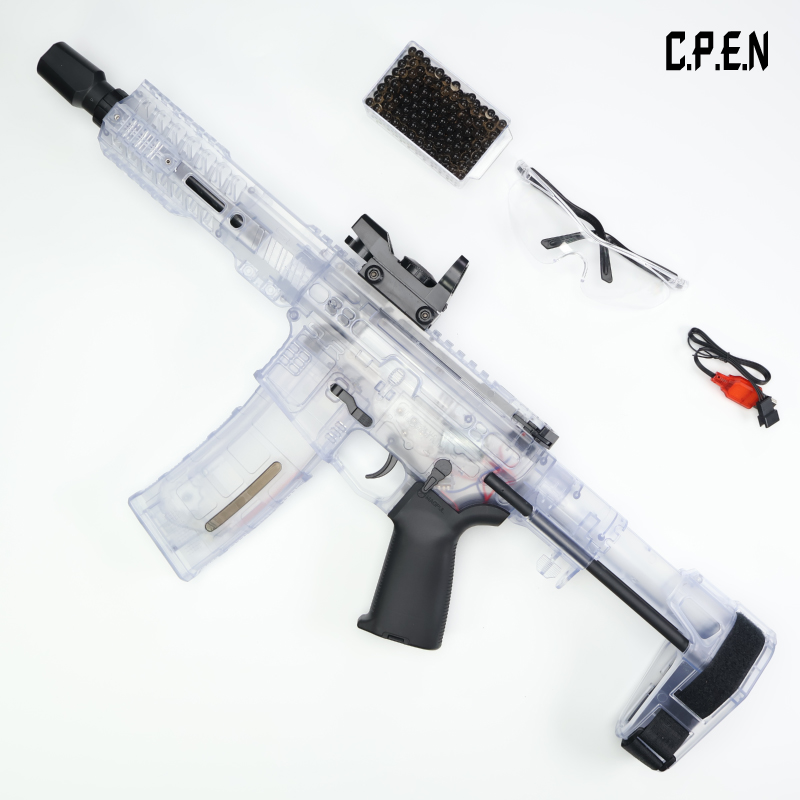 Transparent SLR Gel Blaster Telescopic stock Safety toy gun