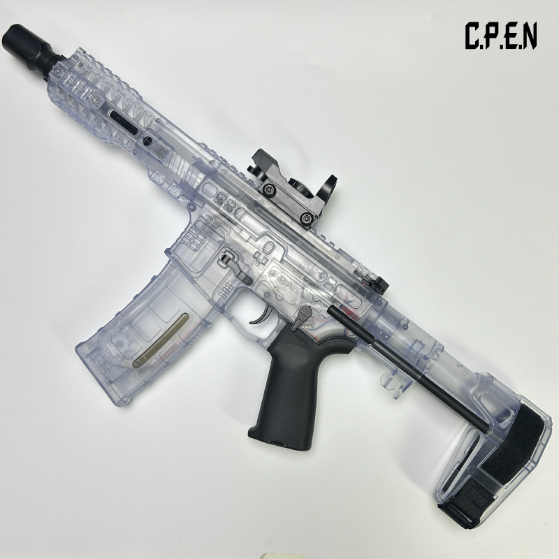 Transparent SLR Gel Blaster Telescopic stock Safety toy gun