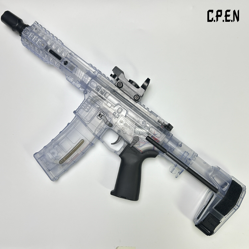 Transparent SLR Gel Blaster Telescopic stock Safety toy gun