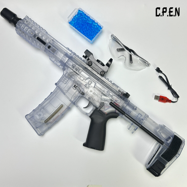 Transparent SLR Gel Blaster Telescopic stock Safety toy gun