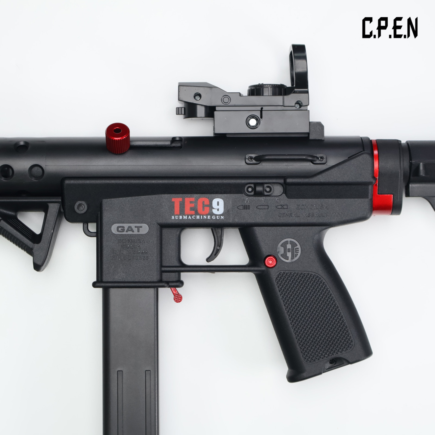 TEC9 Nylon tactical board Gel emitter Safety toy gun