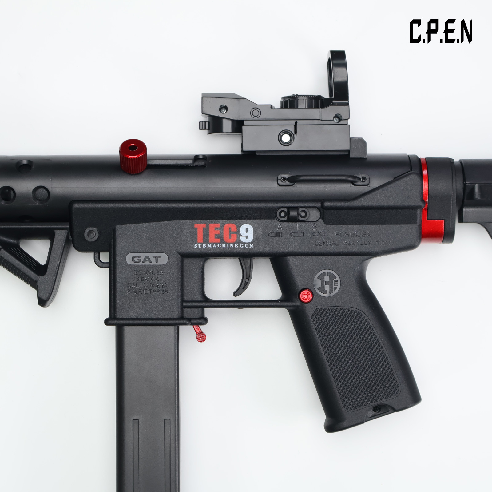 TEC9 Nylon tactical board Gel emitter Safety toy gun