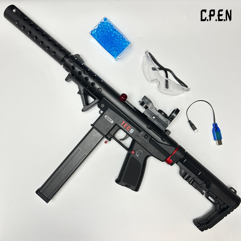 TEC9 Nylon tactical board Gel emitter Safety toy gun