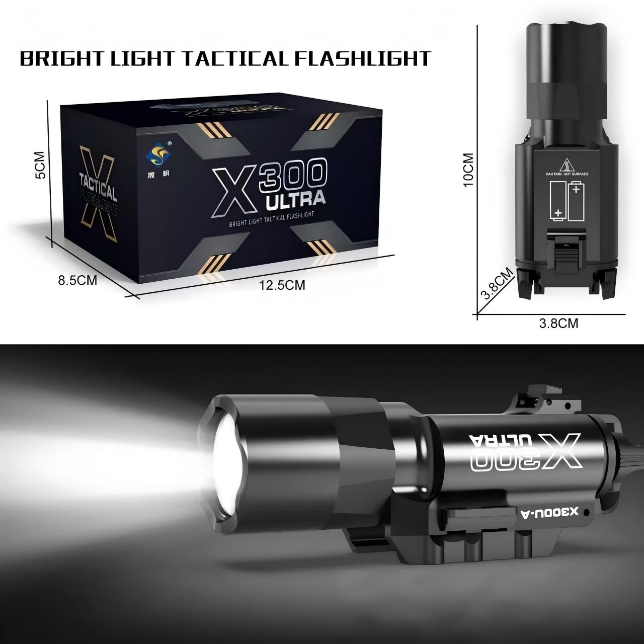 500 Lumen X300U Metal Flashlight, Gel Blaster Accessory