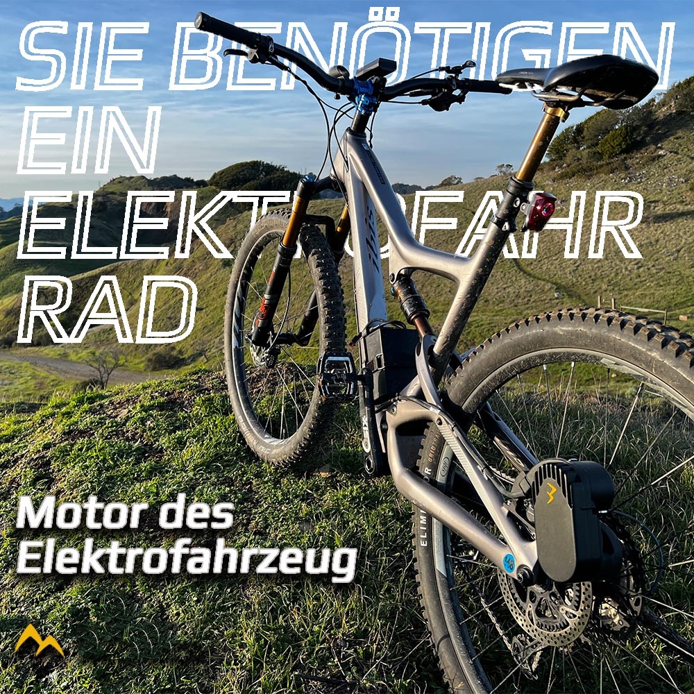 Leistungsstarker 1000 Watt Elektromotor, 120 km Reichweite, durch jedes Fahrrad, Upgrade zum Elektrofahrrad