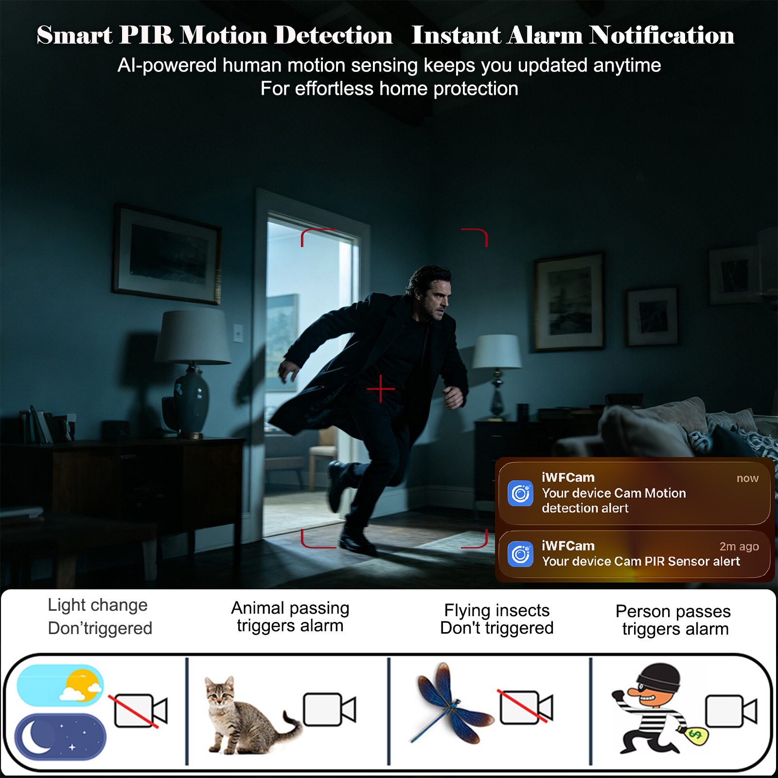 PNZEO W9 Waterproof Mini Cam for Every Corner, Plug-Free Battery Life to Match, 4K Compact Smart Home Security Cameras, Portable Wireless WiFi Monitoring, with Remote ON/Off, for Outdoor & Indoor