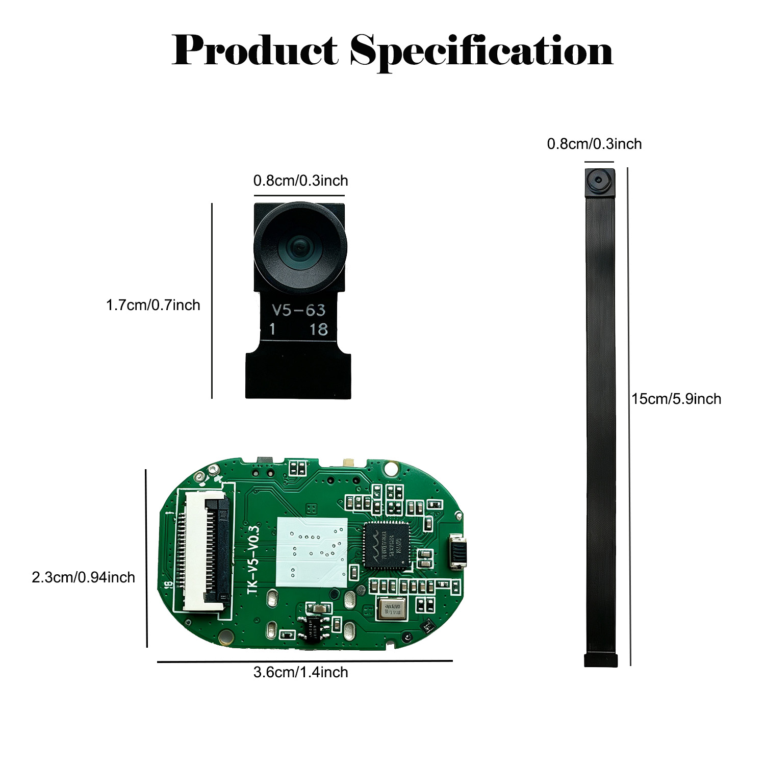 Mini Flexible WiFi Security Camera PCBA Board Motion Detection HD Remote Monitoring DIY Surveillance Camera Module Cloud Storage