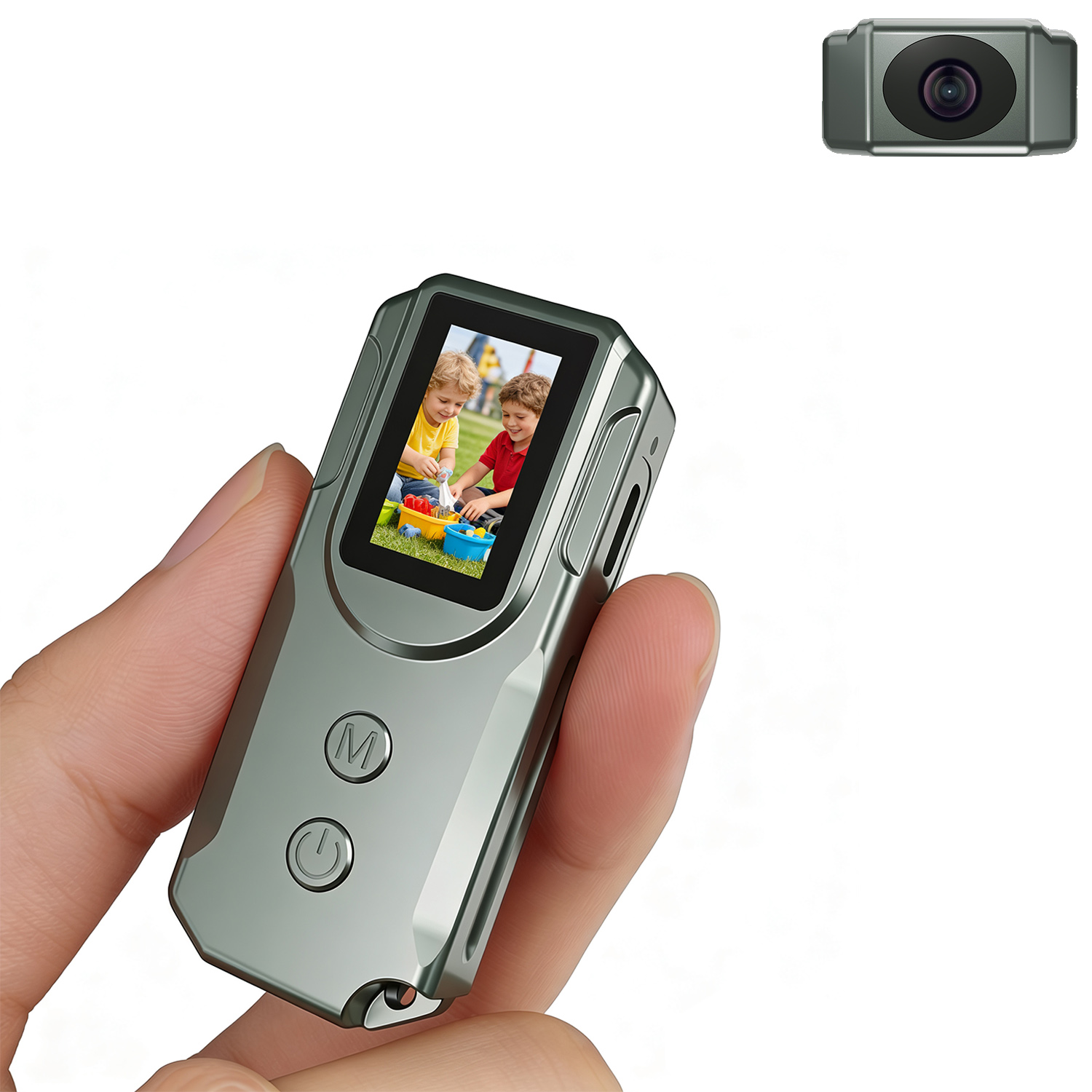PNZEO P100 Fingertip Cameras, Compact Portable Action Cameras, With HD Display, 1080P FHD Mini Pocket Vlogging Camera for Work, Study, Family, Travel, Pet Walking