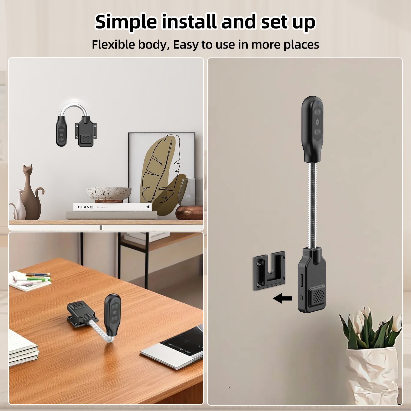 PNZEO W8 Compact Indoor Plug-in Mini Smart Home Security Camera, Support 5GHz & 2.4GHz Dual-Band WiFi,1920x1080 FHD Video, IR Night Vision, Motion Detection, Two-Way Audio, Pet/Nanny Monitor Cam