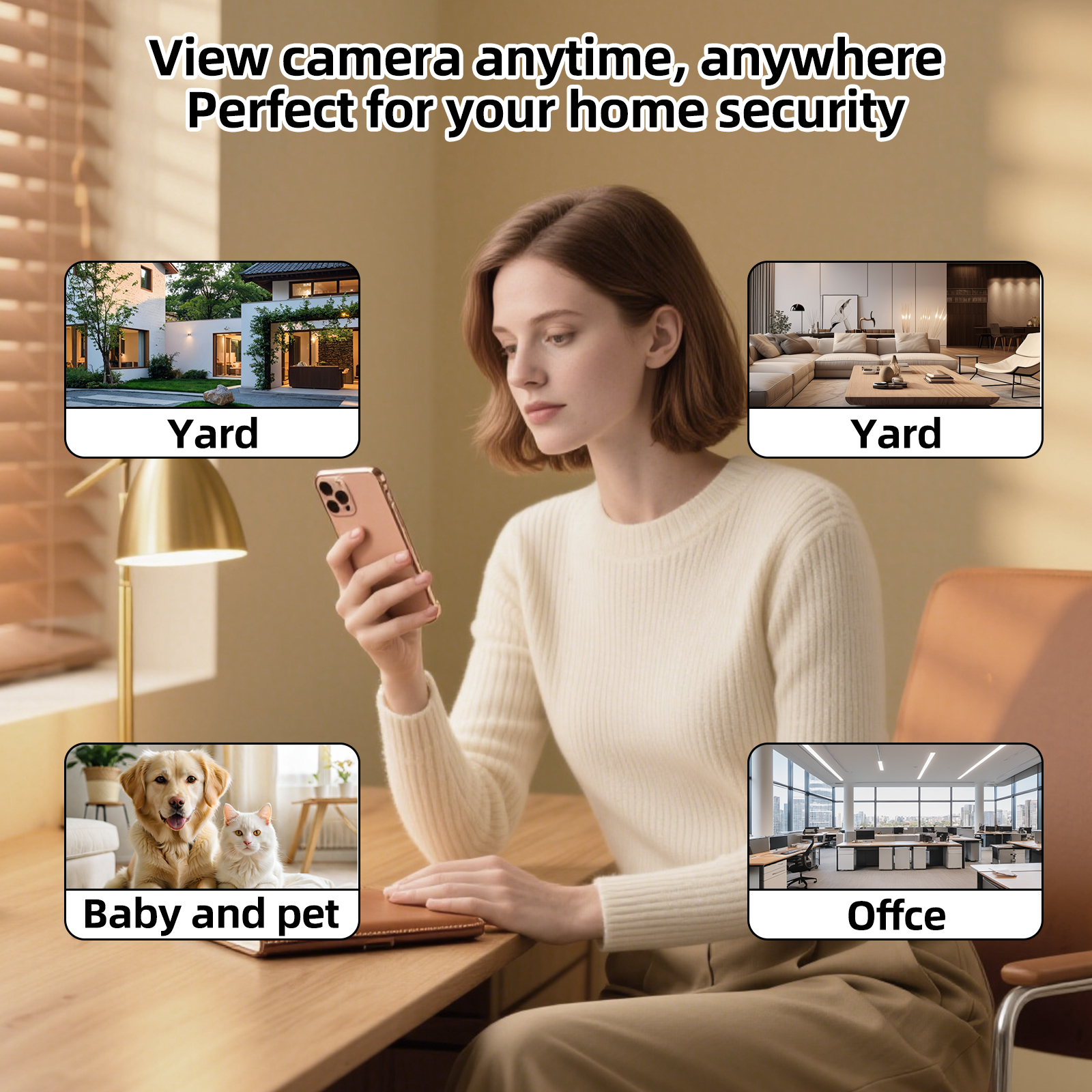 PNZEO W8 Compact Indoor Plug-in Mini Smart Home Security Camera, Support 5GHz & 2.4GHz Dual-Band WiFi,1920x1080 FHD Video, IR Night Vision, Motion Detection, Two-Way Audio, Pet/Nanny Monitor Cam