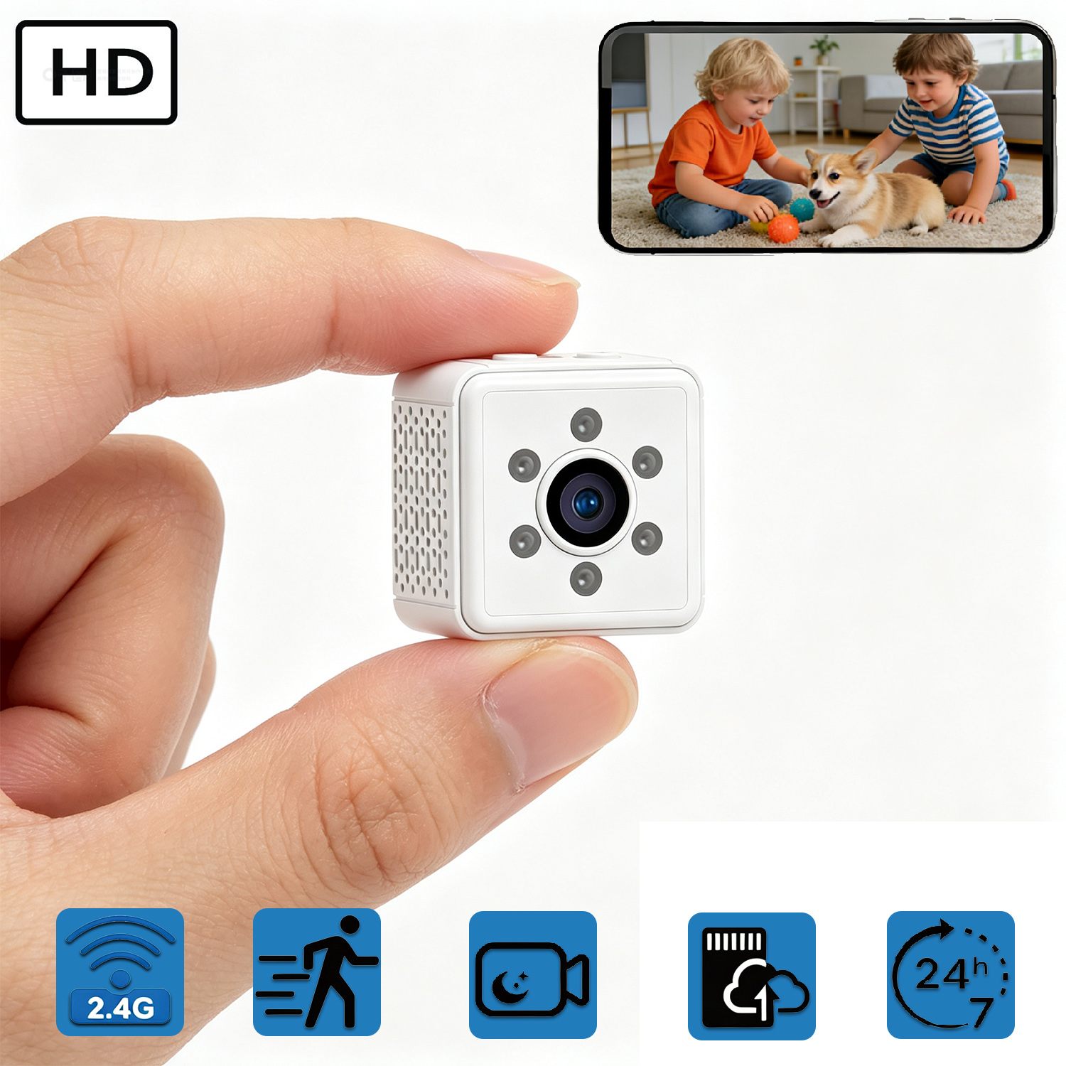 Next-Gen Mini Security Camera Portable Wireless Camera Tiny Home IP Camera