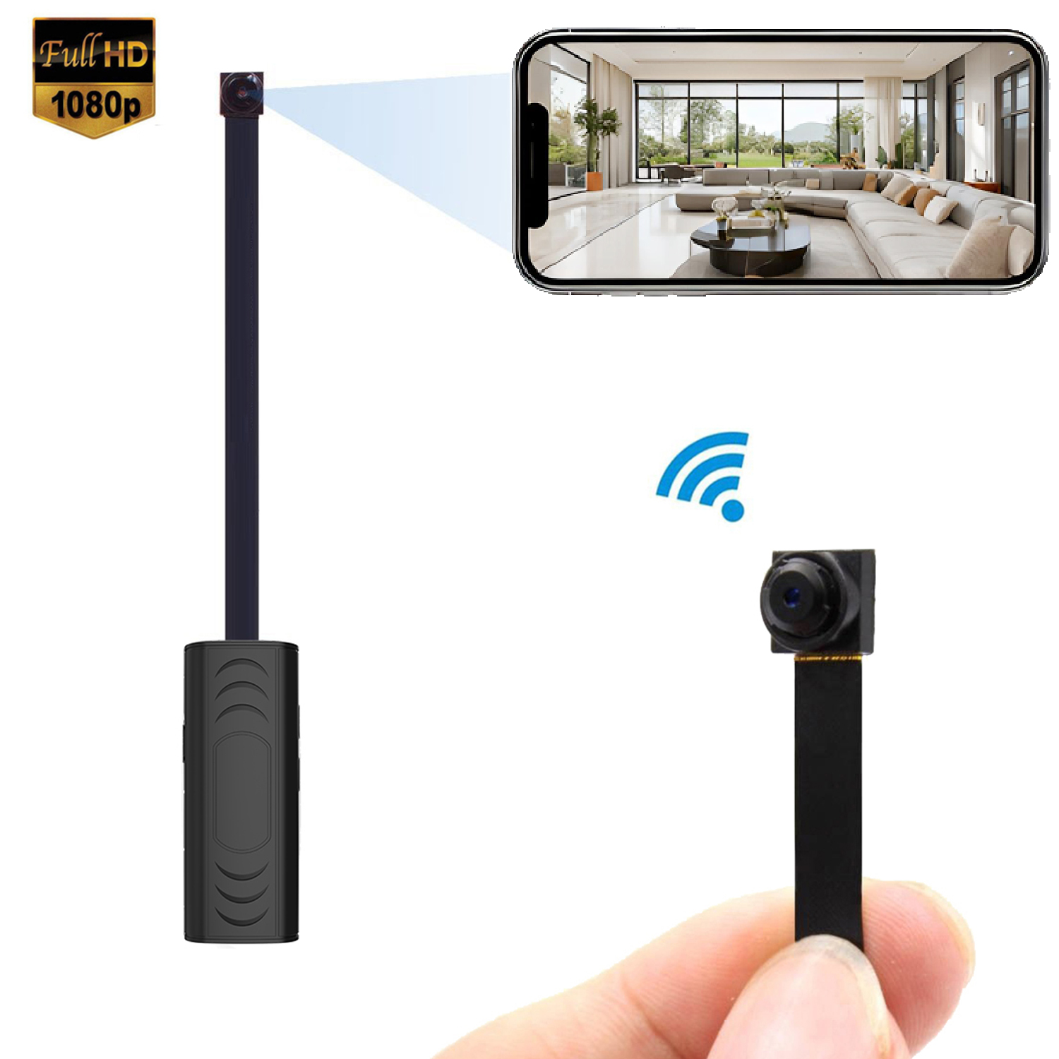 Mini Camera 1080P HD DIY Module WI-FI Small Nanny Cam Portable Wireless Security Camera with Motion Detection for Indoor