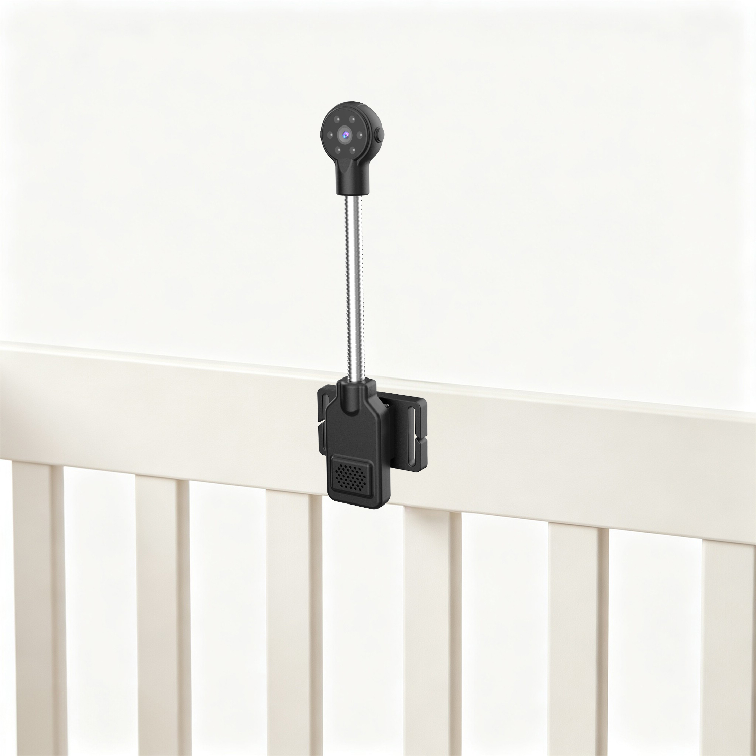 Portable Flexible Gooseneck Security Camera, WiFi Home Surveillance Camera, Plug‑and‑Play with Motion Detection, Night Vision, Two‑Way Audio, Local & Cloud Storage for Home Baby Pet Monitoring