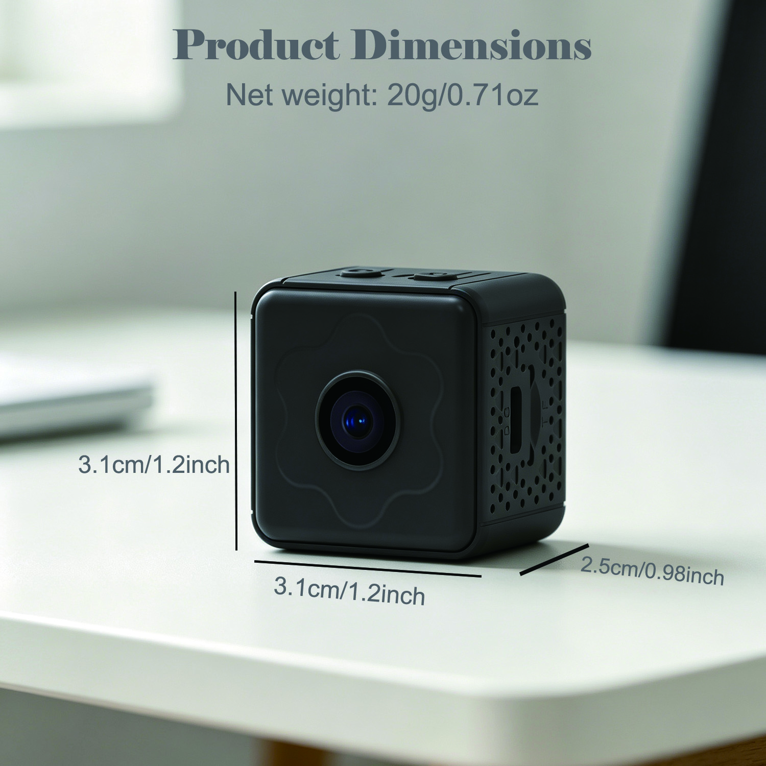 Next-Gen Mini Wireless Security Camera, Small Wireless Indoor Nanny Cam with No-Glow Night Vision, Motion Alerts, Home/Office Security Camera with Dual Storage