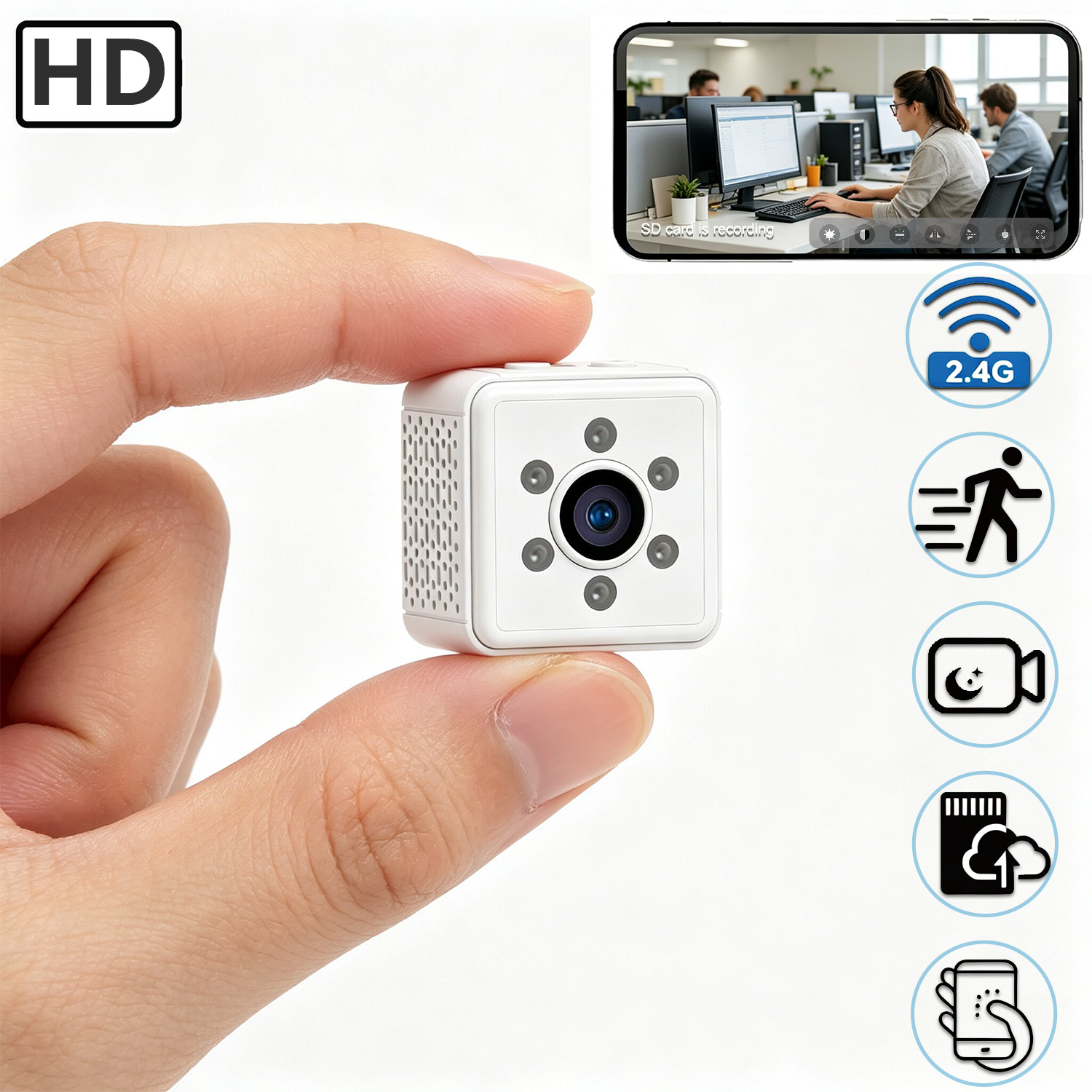 Next-Gen Mini Security Camera Portable Wireless Camera Tiny Home IP Camera