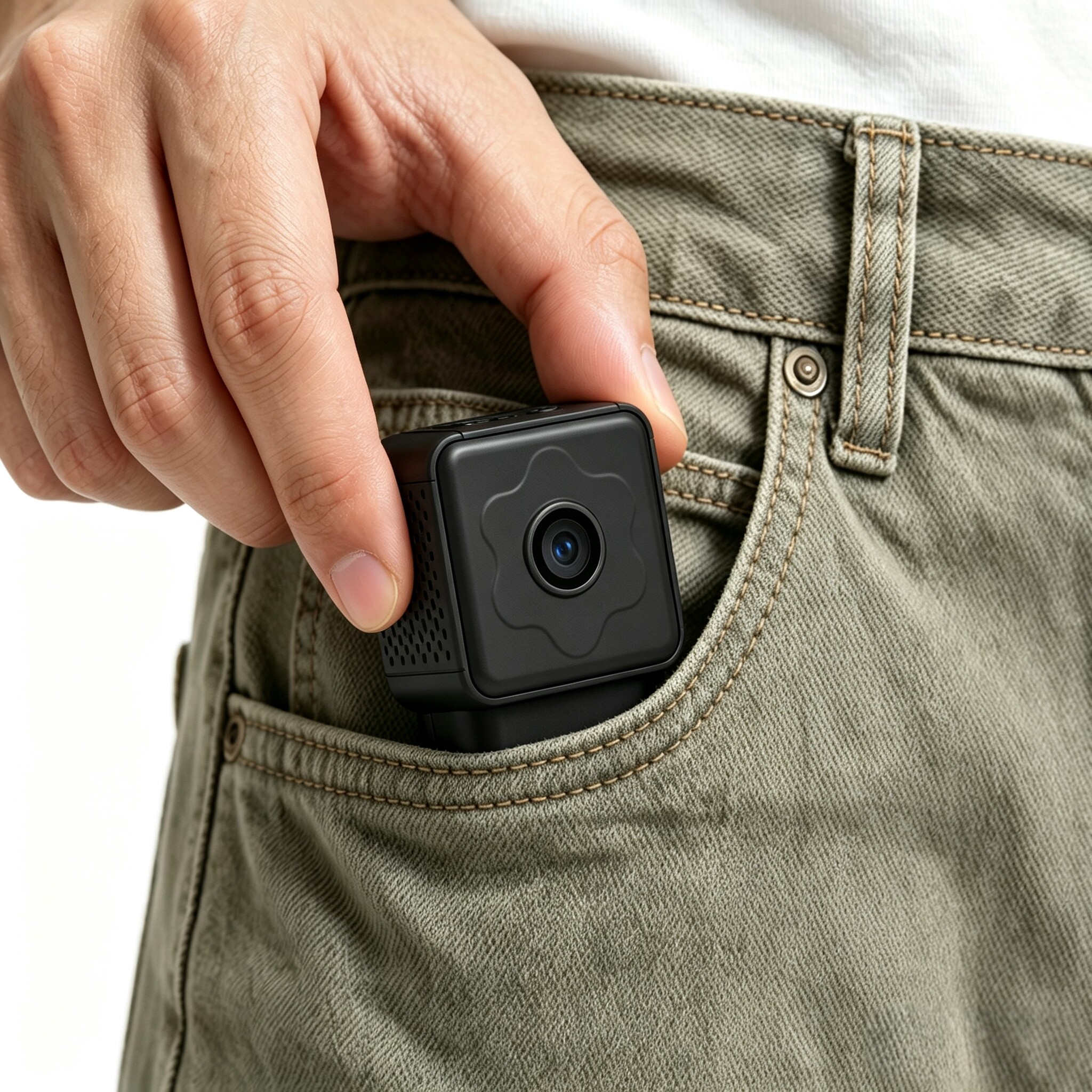 Next-Gen Mini Wireless Security Camera, Small Wireless Indoor Nanny Cam with No-Glow Night Vision, Motion Alerts, Home/Office Security Camera with Dual Storage