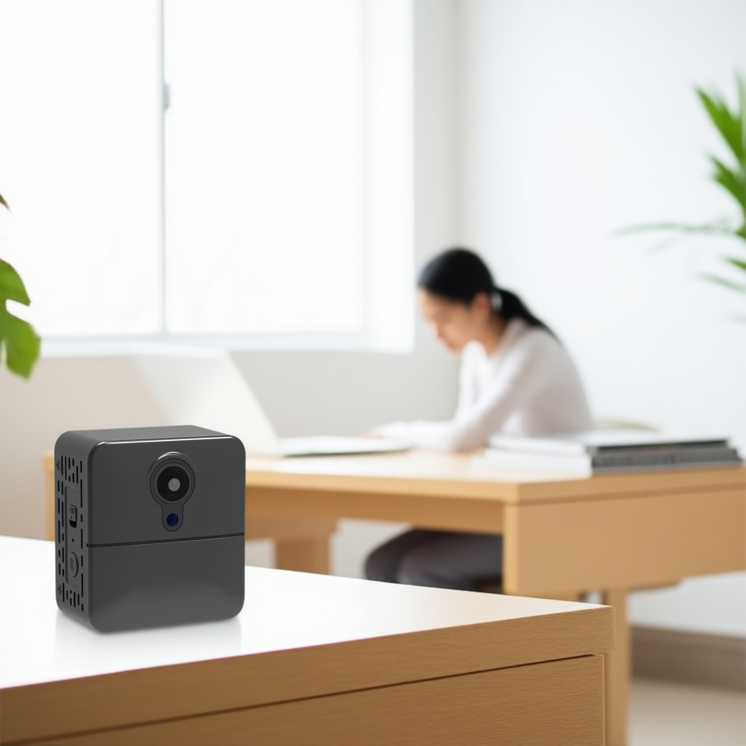 PNZEO W6 Mini Wireless WiFi Smart Camera FHD Compact Home Security Remote Indoor IP Camera with Motion Detection, IR Night Vision, Pet & Baby Monitor, Remote Playback via App