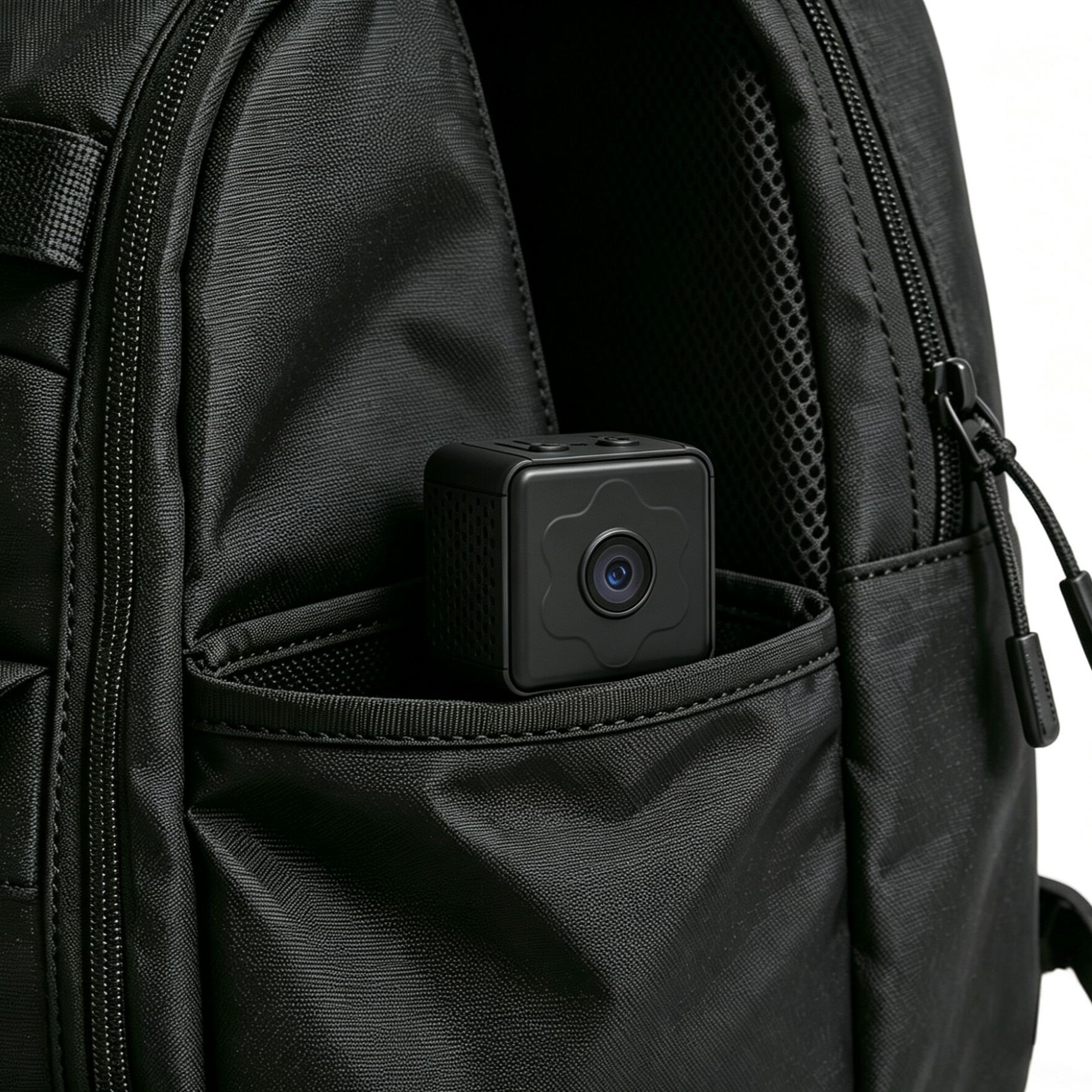 Next-Gen Mini Wireless Security Camera, Small Wireless Indoor Nanny Cam with No-Glow Night Vision, Motion Alerts, Home/Office Security Camera with Dual Storage