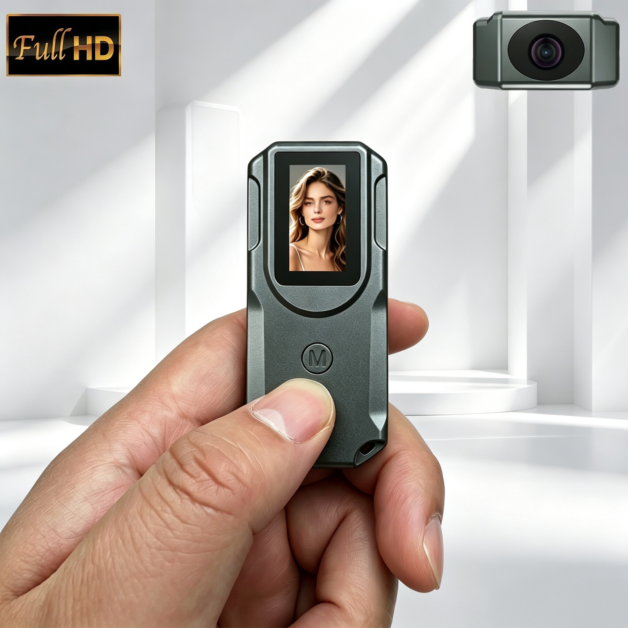 PNZEO P100 Fingertip Cameras, Compact Portable Action Cameras, With HD Display, 1080P FHD Mini Pocket Vlogging Camera for Work, Study, Family, Travel, Pet Walking