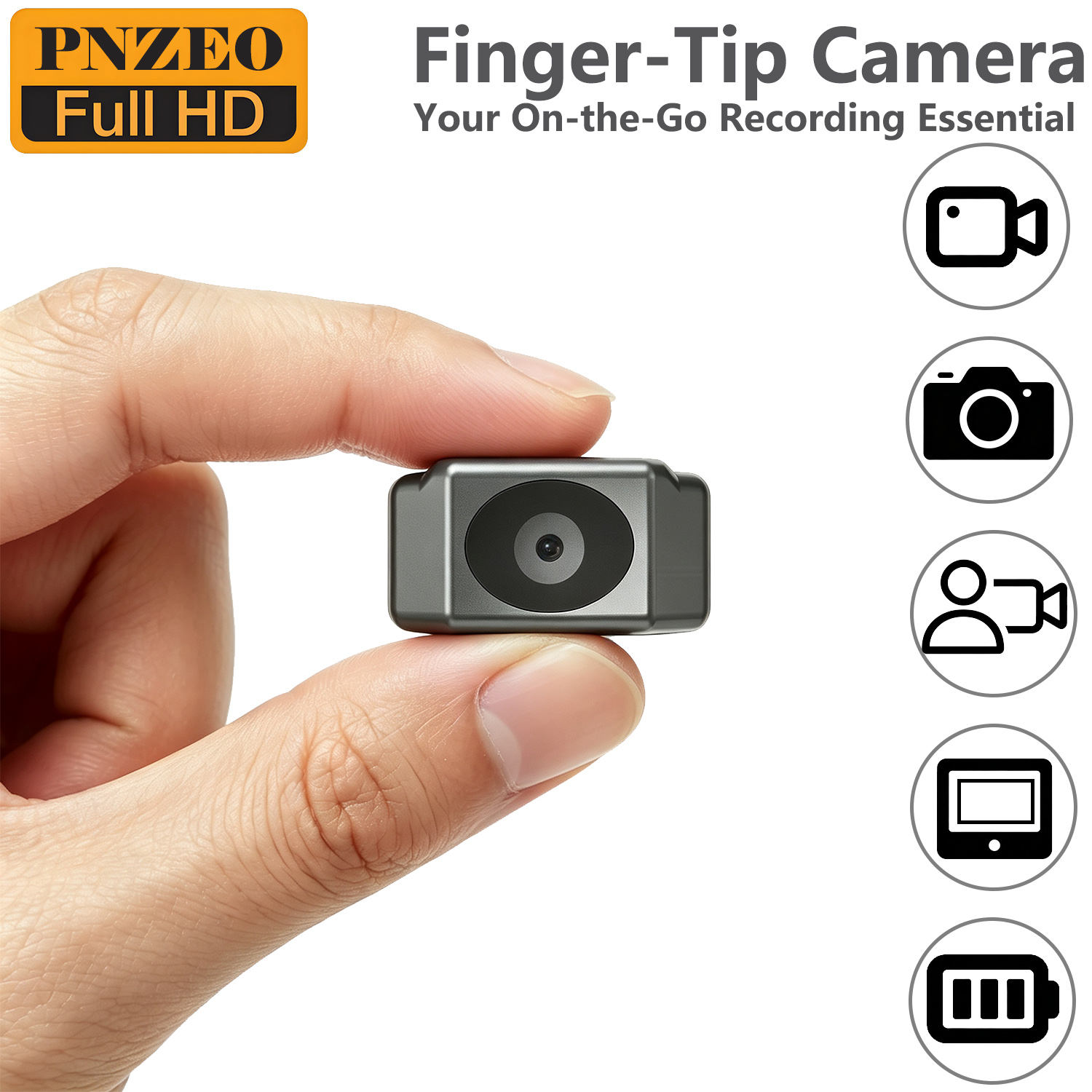 Next-Gen Fingertip Cameras, Compact Portable Action Cameras, With HD Display, Mini Pocket Vlogging Camera for Work, Study, Family, Travel, Pet Walking