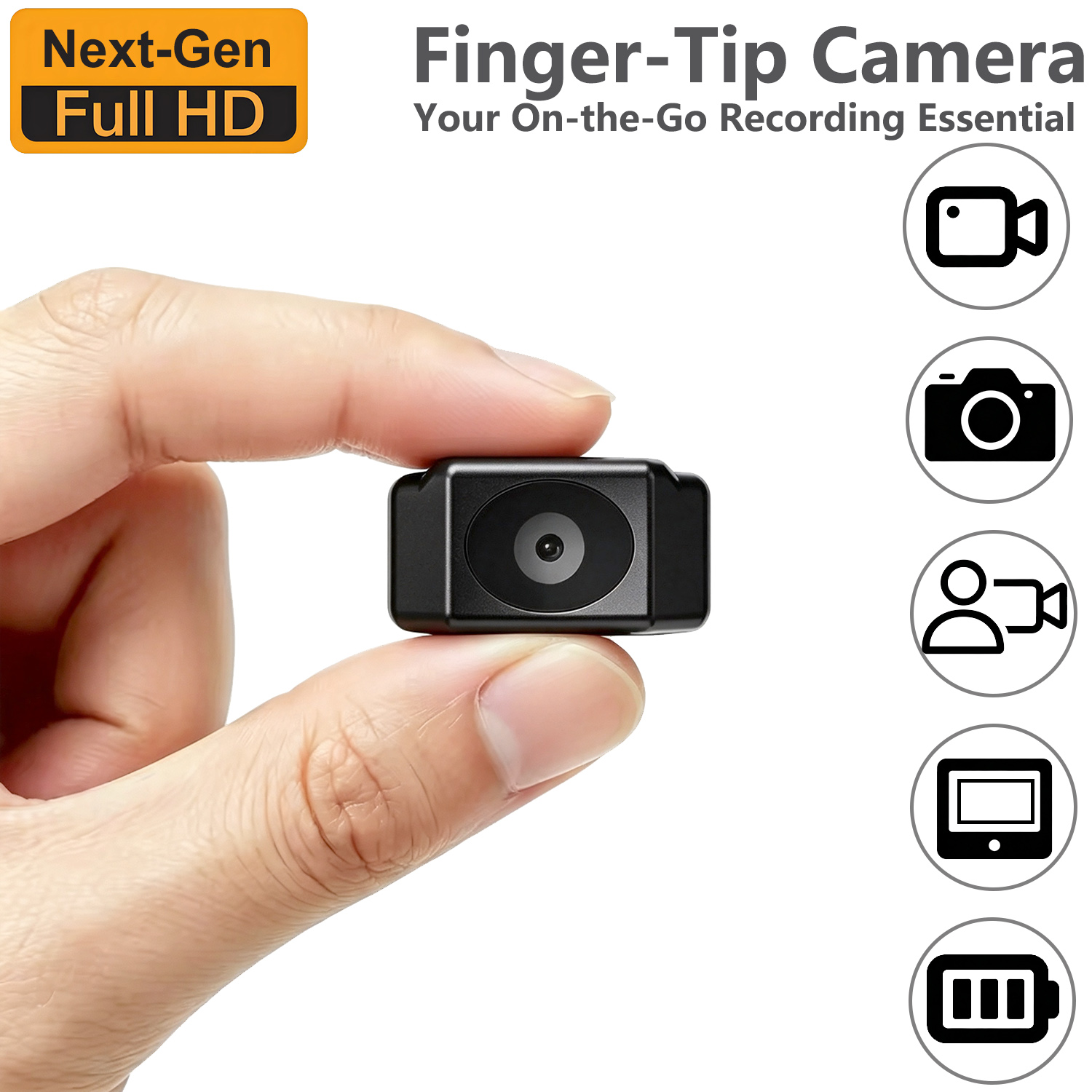 Next-Gen Fingertip Cameras, Compact Portable Action Cameras, With HD Display, Mini Pocket Vlogging Camera for Work, Study, Family, Travel, Pet Walking