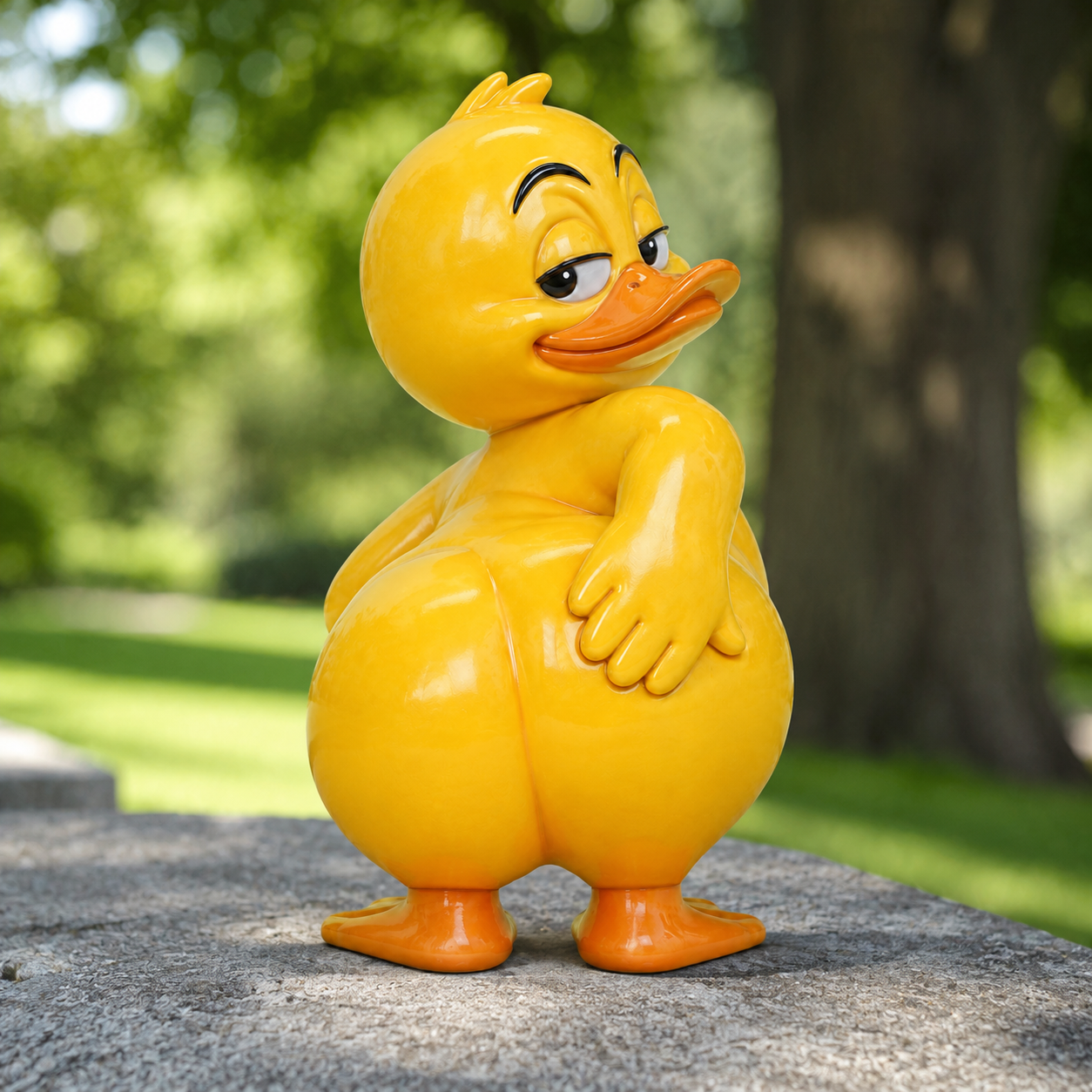 THE CHEEKY QUACK — DUCK GARDEN SCULPTURE