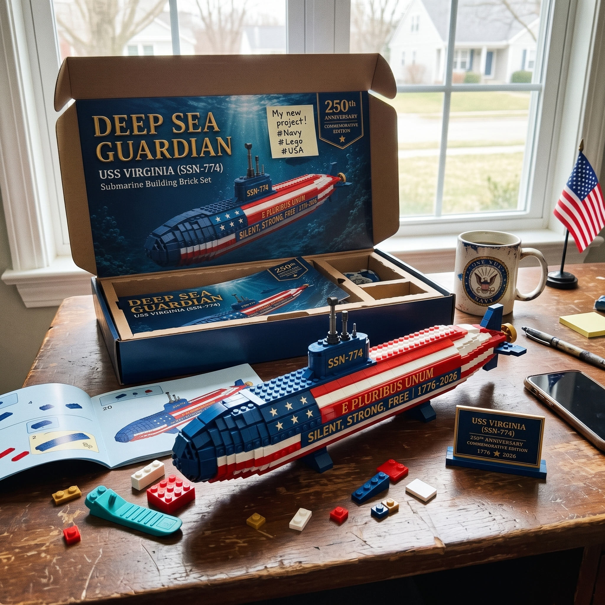 Deep Sea Guardian USS Virginia (SSN-774) Submarine Building Brick Set