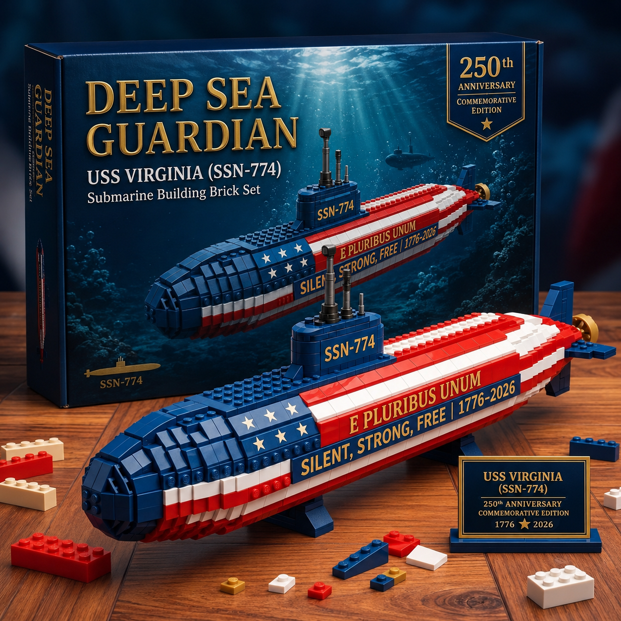Deep Sea Guardian USS Virginia (SSN-774) Submarine Building Brick Set