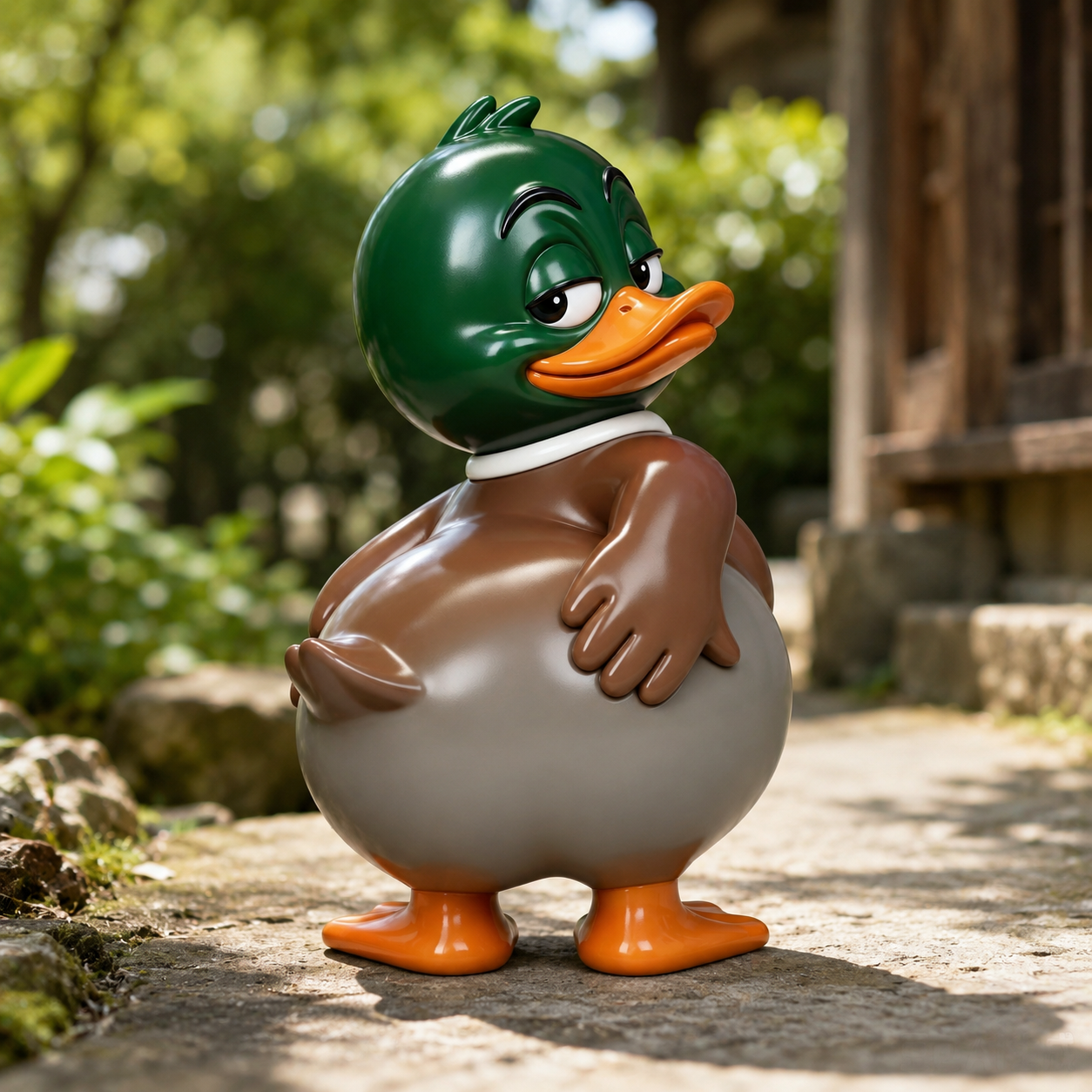 THE CHEEKY QUACK — DUCK GARDEN SCULPTURE
