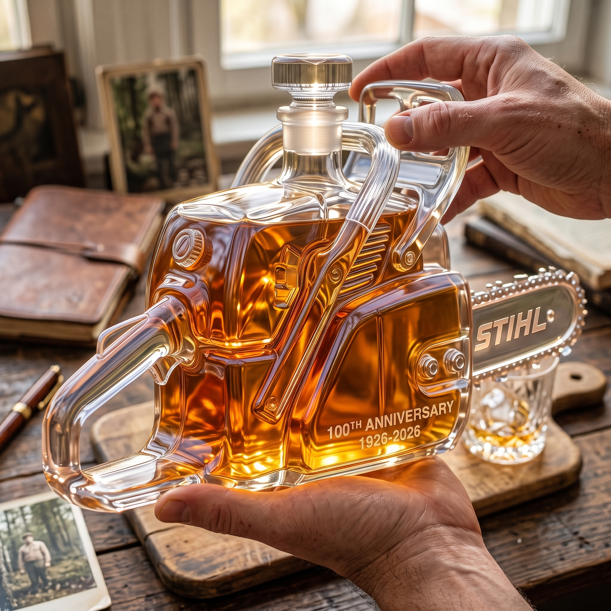 STIHL 100th Anniversary Whiskey Bottle