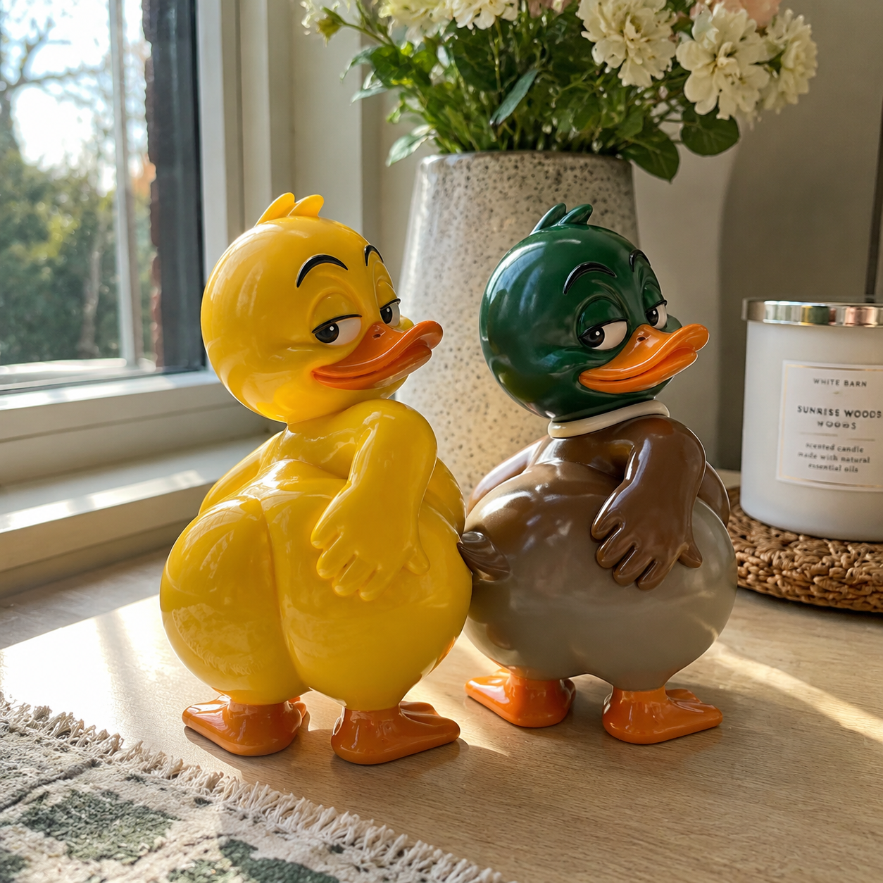 THE CHEEKY QUACK — DUCK GARDEN SCULPTURE