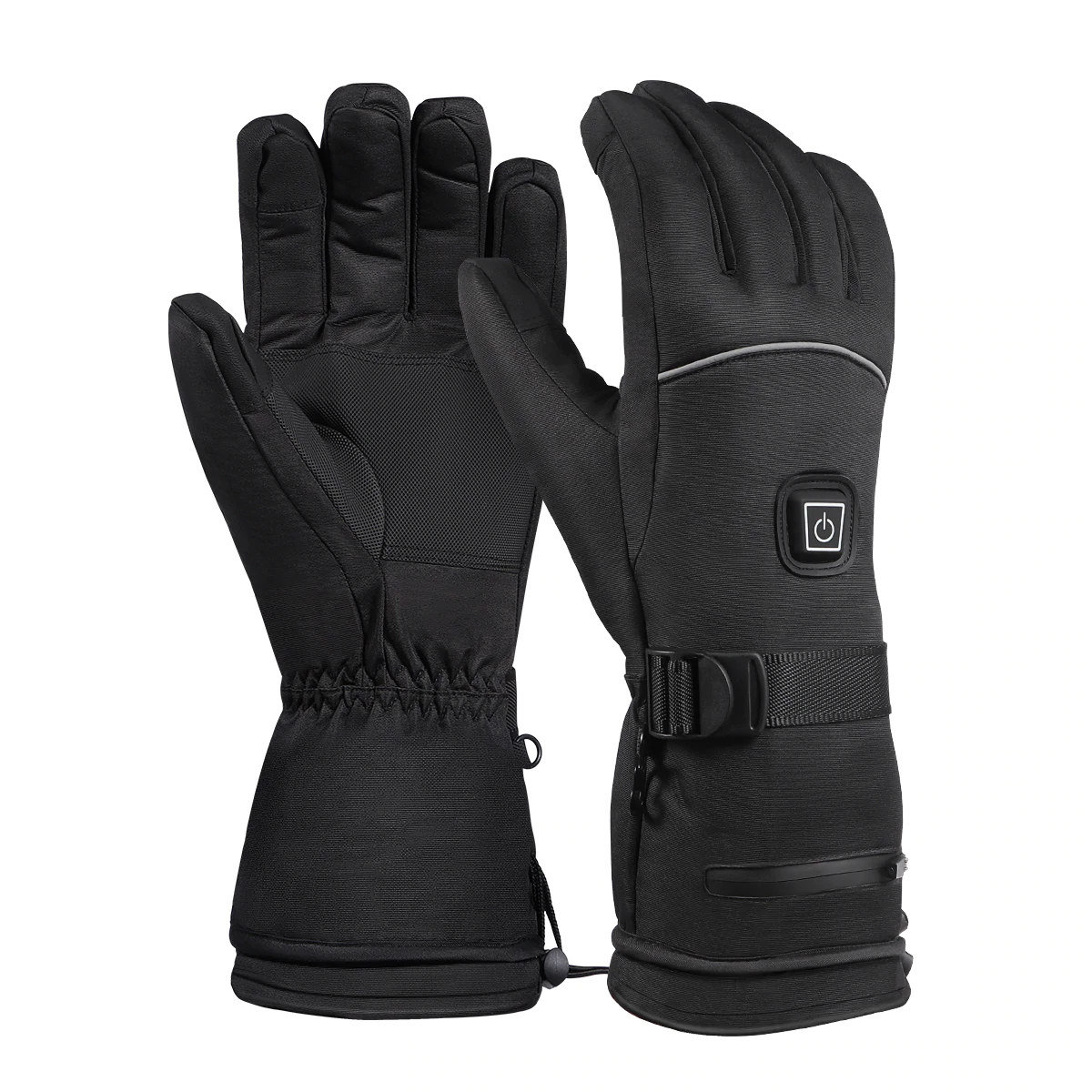 Electric Battery Heated Gloves - Waterproof, Thermal Heat, Touch Screen Finger Tips-Amzemart