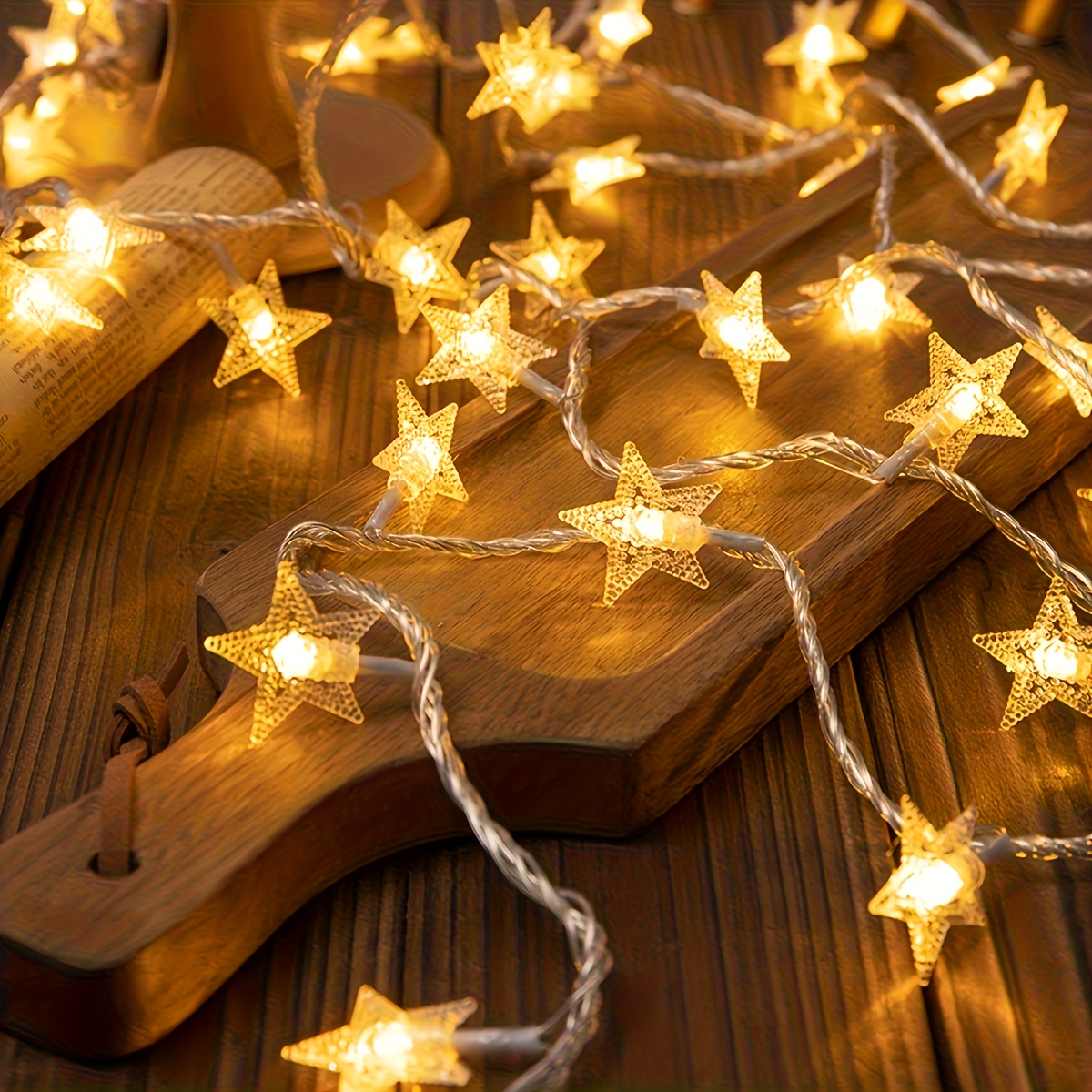 Battery Powered Star Fairy String Lights for Indoor and Holiday Decor
