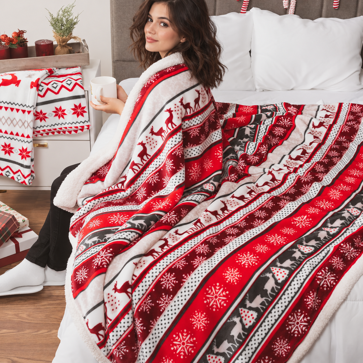 Christmas Themed Cozy Blanket For Men And Women