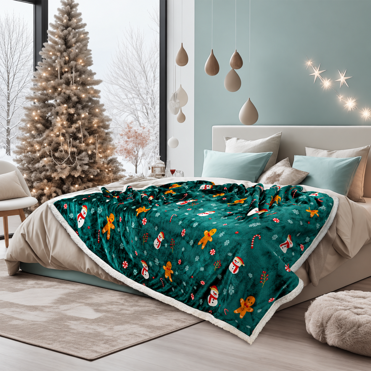 Christmas Themed Cozy Blanket For Men And Women