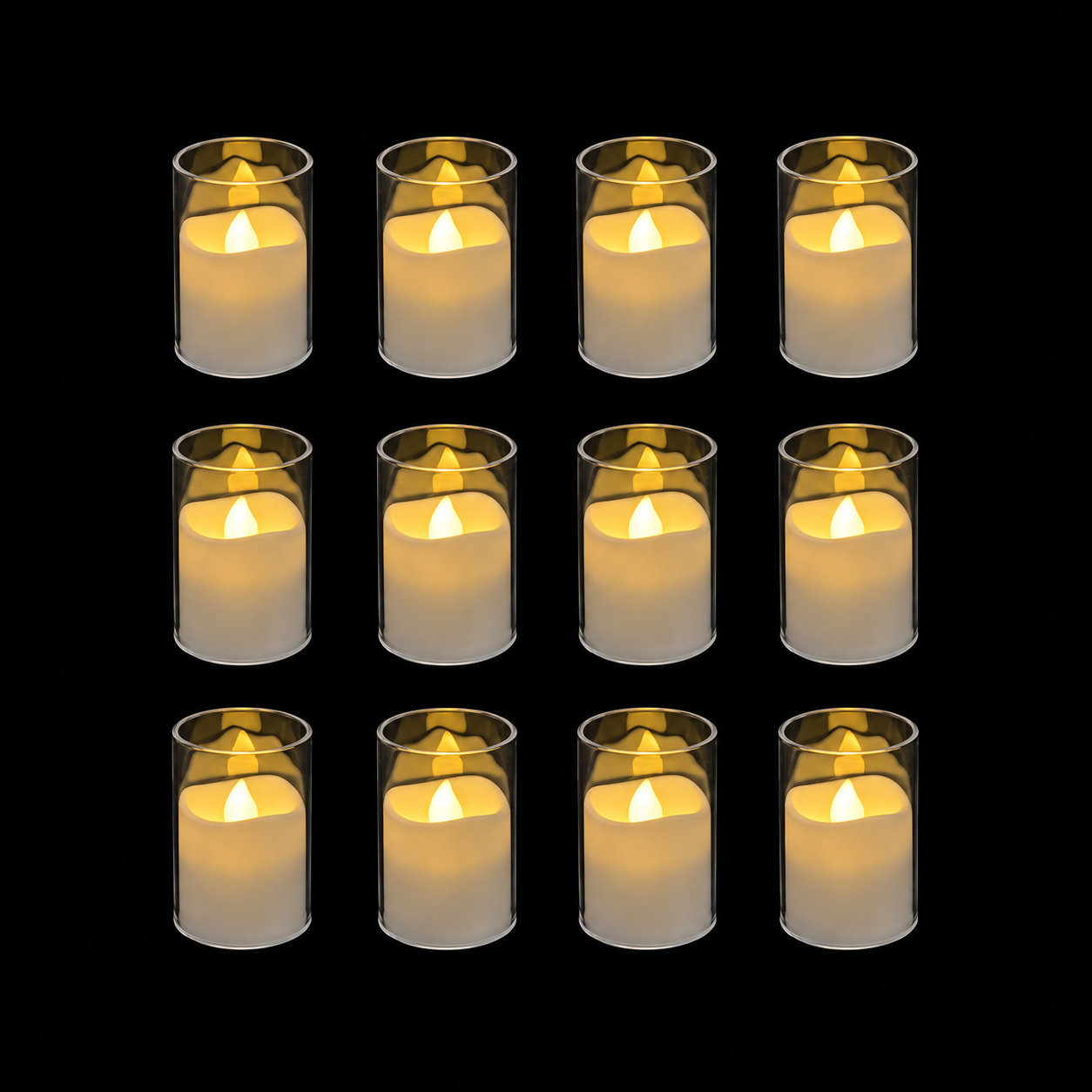 Acrylic LED Tea Lights With Remote Control For Decor