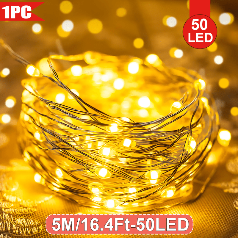 USB Powered Fairy String Lights with 8 Lighting Modes for Holiday Decor