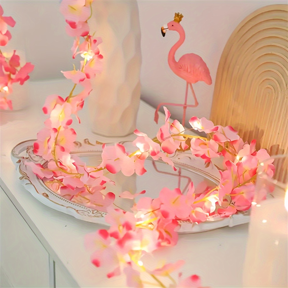 Battery Powered Cherry Blossom LED String Lights for Party and Holiday Decor