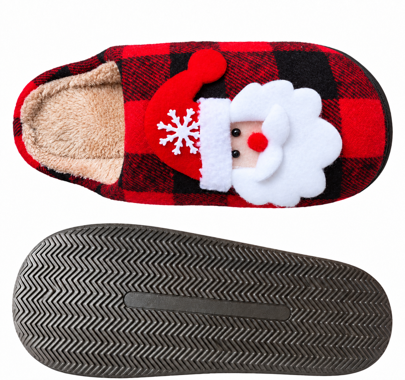 Christmas House Slippers For Women And Men Indoor Outdoor Winter Shoes
