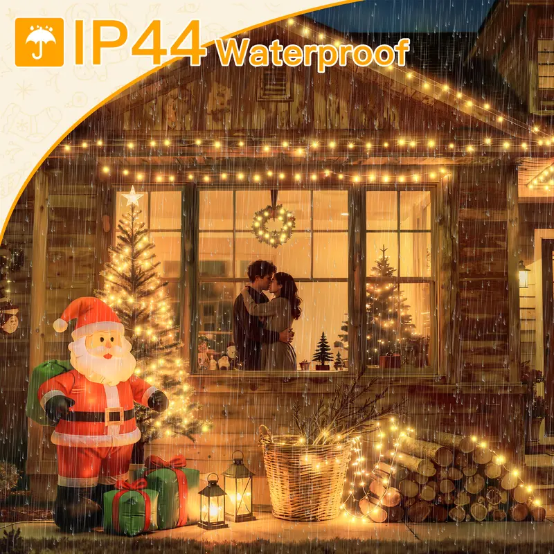 200 LED Christmas Outdoor And Indoor String Lights With 8 Modes